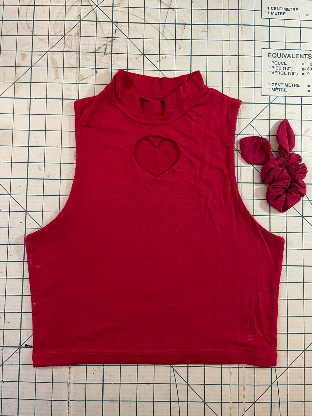 Crop Top with Heart Cutout